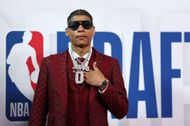 Jeremiah Fears at 2025 NBA Draft - Round One (Image via Getty)
